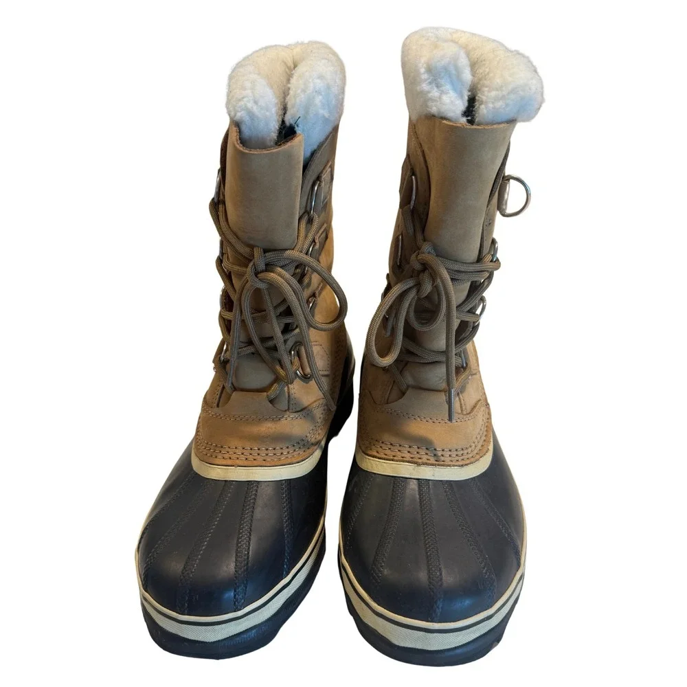 Sorel Caribou Waterproof Snow Boots‎ Women's 8.5 Faux Fur Winter Boots New
